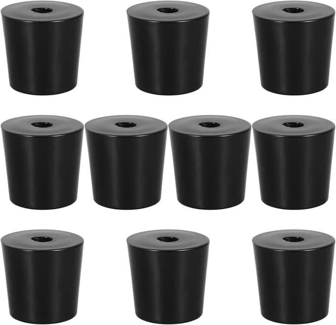 Deurstoppers 10 stuks - Muur en vloer - Schade voorkomen - Stille werking - 32 cm - Zwart