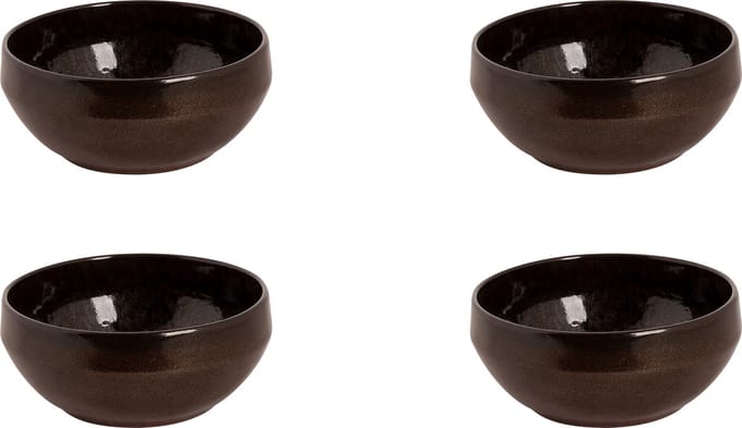 Palmer - Schaal - Kom - Bama Copper - 45 cl - 15 cm - Koperkleurig - Stoneware - Schalenset - 4 stuks