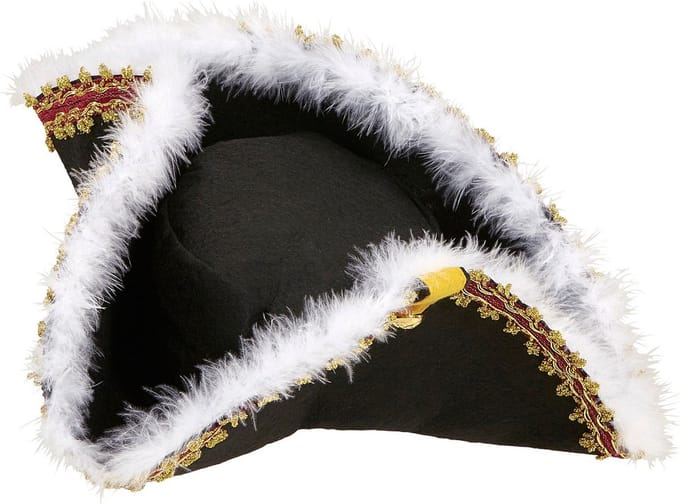 Tricorn steeks met marabou rand