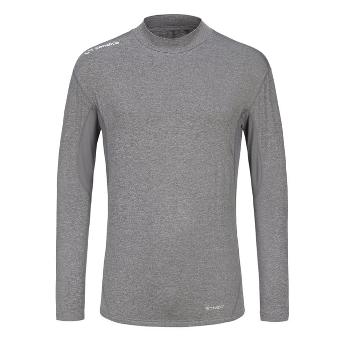 Sondico Heren-basislaagshirt met hoge kraag (Grijs)