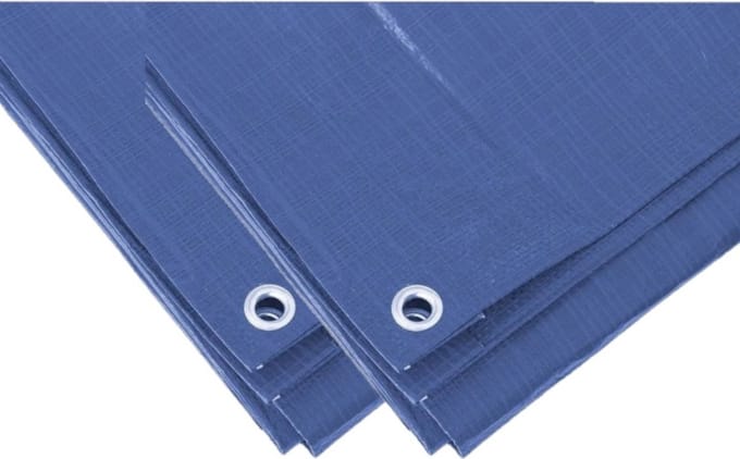 Benson Afdekzeil / grondzeil - 2x stuks - blauw - 2 x 3 meter - polypropyleen - dekkleed