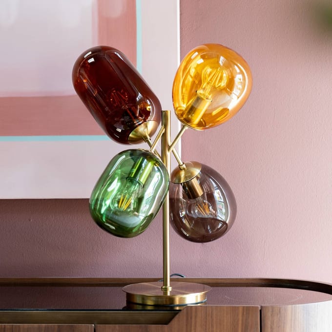 KARE tafellamp Balloon Dance, veelkleurig, 48 cm hoog, E27