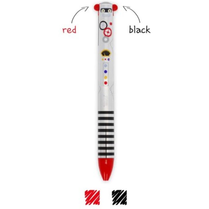 Legami Twee-kleuren pen - Click&Clack - Robot