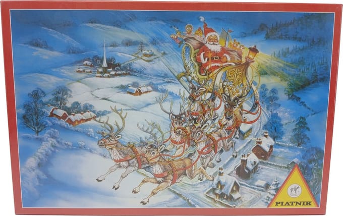 Kerstman Arreslee Puzzel 1000 stukjes Piatnik