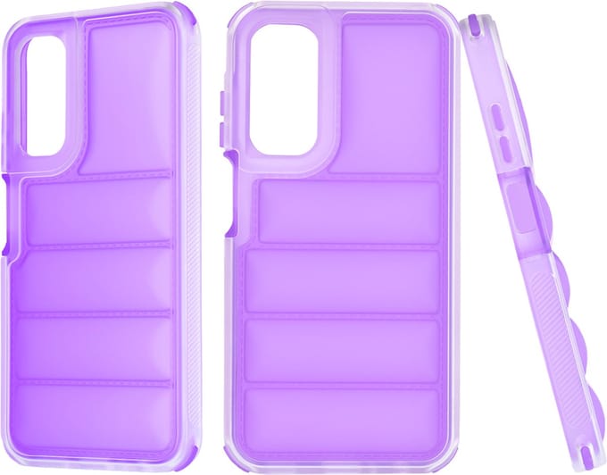 Hoesje geschikt voor Samsung Galaxy A25 - Techsuit Wave Shield Shockproof Hard Case Back Cover - Paars