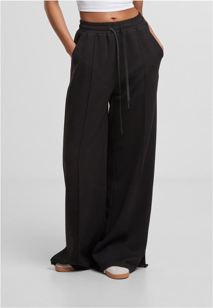 Urban Classics Soft Touch Palazzo Broek Vrouwen Dames Stoffen broek - zwart - S