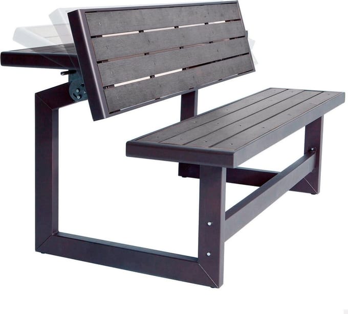 Lifetime Convertible Bank - Grijs, 145 x 77 cm
