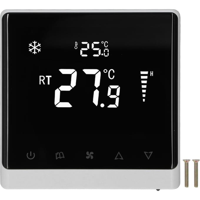 Airconditioning Ventilator Thermostaat Huis Touchscreen Thermostaat Paneel Temperatuurregelaar DC white