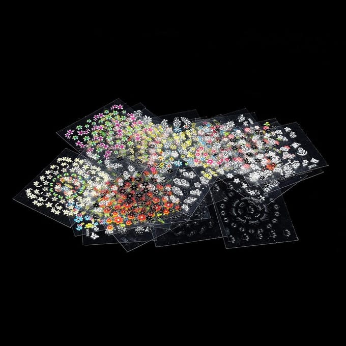 30 Vellen Gemengd Ontwerp Nail Art Manicure Tips Polish Stickers Decals Decoratie gray