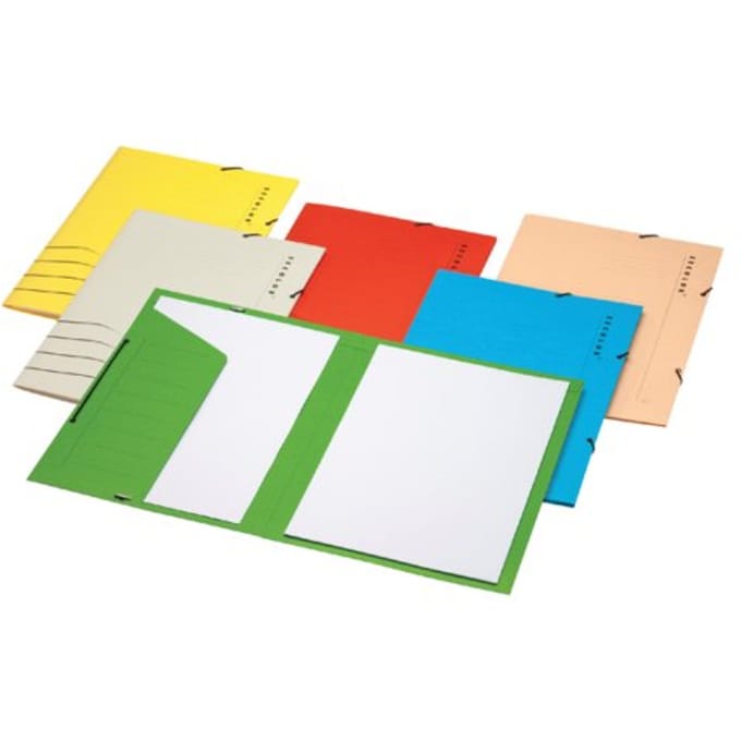 Elastomap secolor folio 100% gerecycled karton 250 Gr blauw