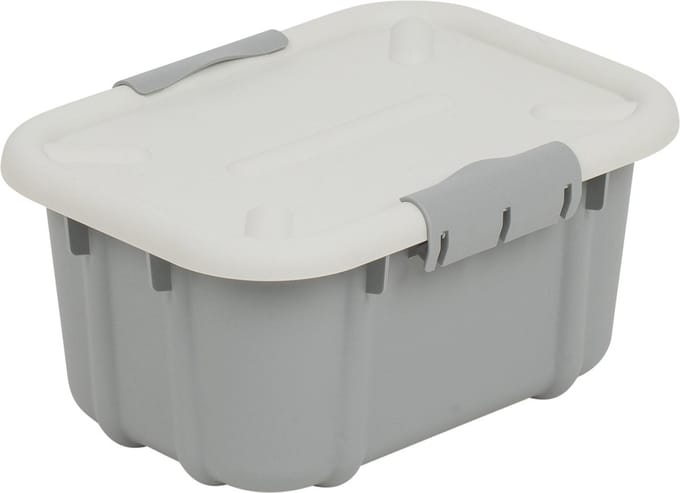 BranQ Velur - Opslagcontainer met deksel 3.6L - Opberger - Lichtgrijs