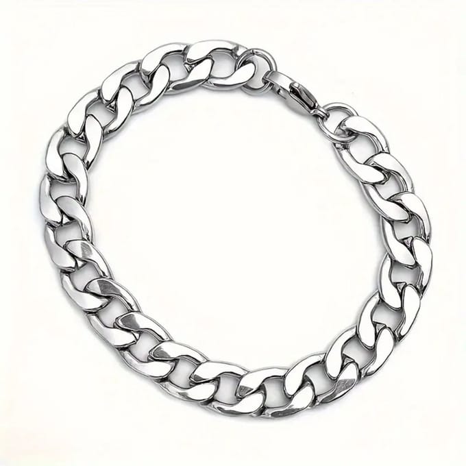 Nivard Armband - Staal - Nep Zilver - Heren - 3 Stuks