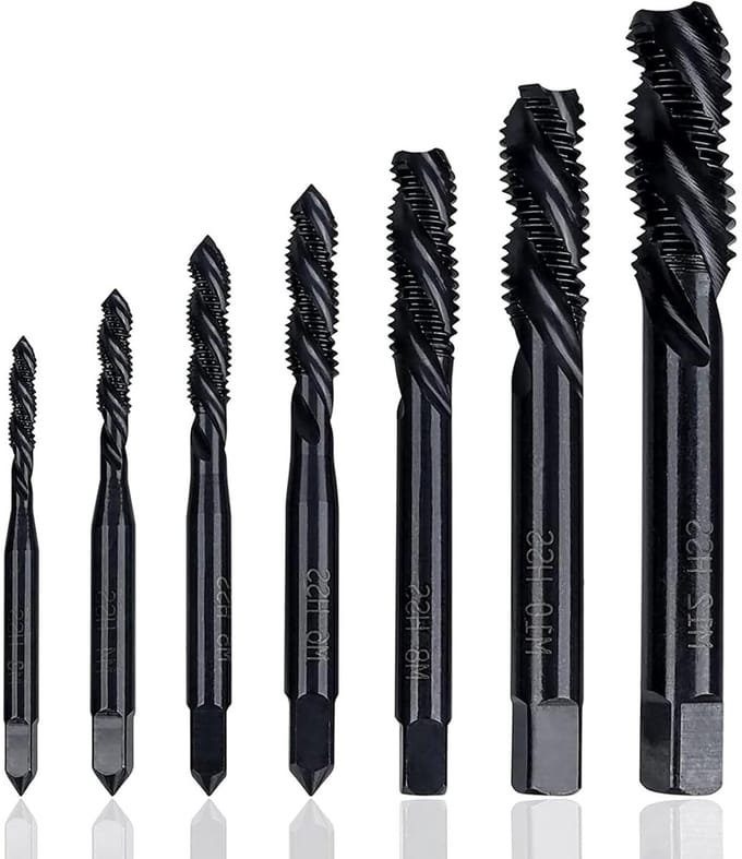 7pcs nitride break screw thread drill M3 M4 M5 M6 M8 M10 M12 metric machine point whistle HSS 6542 wood tools metal - ShopVlot