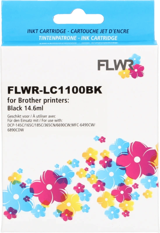 FLWR Brother LC-1100BK zwart (Huismerk (compatible))