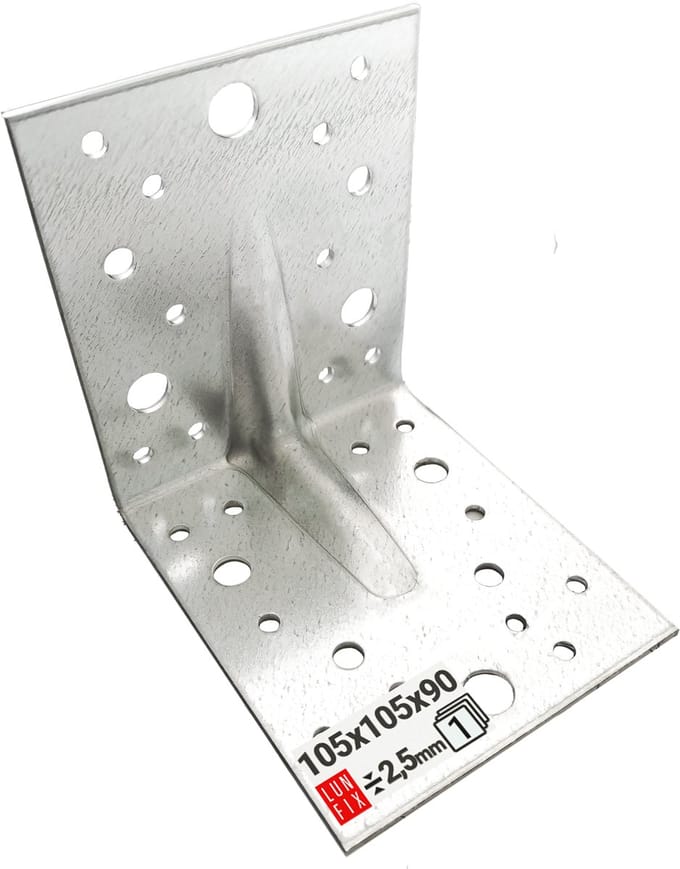 Hoekverbinder - 105x105x90x2,5 mm - Verzinkt staal - constructiehoek