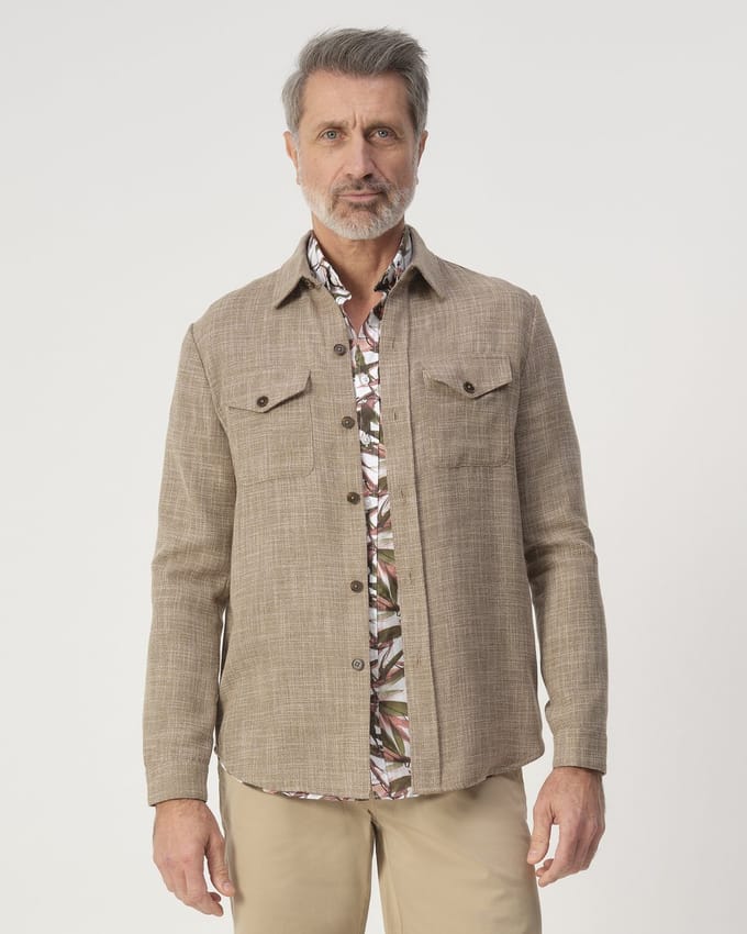 Campbell Overshirt Beige Heren