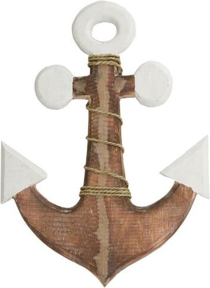 Anchor Wood 28x2x38cm Natural/white
