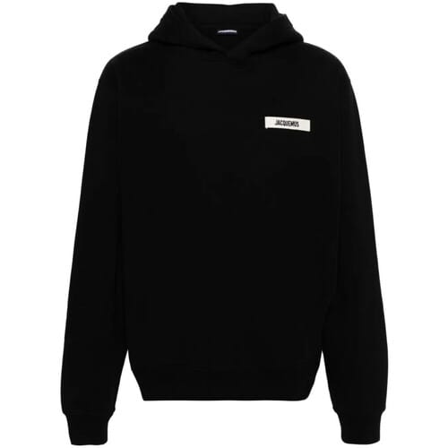 Capuchon sweaters Jacquemus LE HOODIE LE GROS GRAIN BLACK