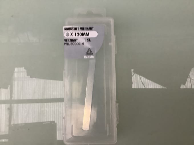 Deltafix Krukstift Vierkant M8 120MM - voor deur - verzinkt