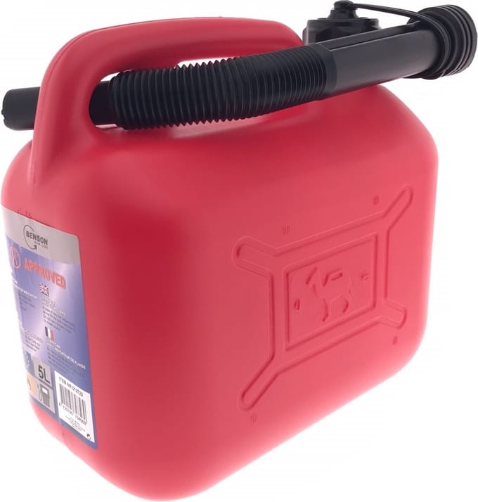 Benson Jerrycan met vloeistofindicator - 5 liter - anti-overlooptrechter - schenktuit