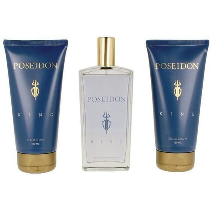 Set de Parfum - Poseidon - The King - Eau de Toilette 150ml - After Shave 150ml - Gel de Douche 150ml