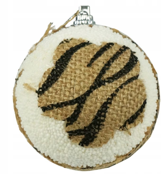 Rustieke Kerstballen Set van 6 stuks - 7 cm - Onbreekbaar