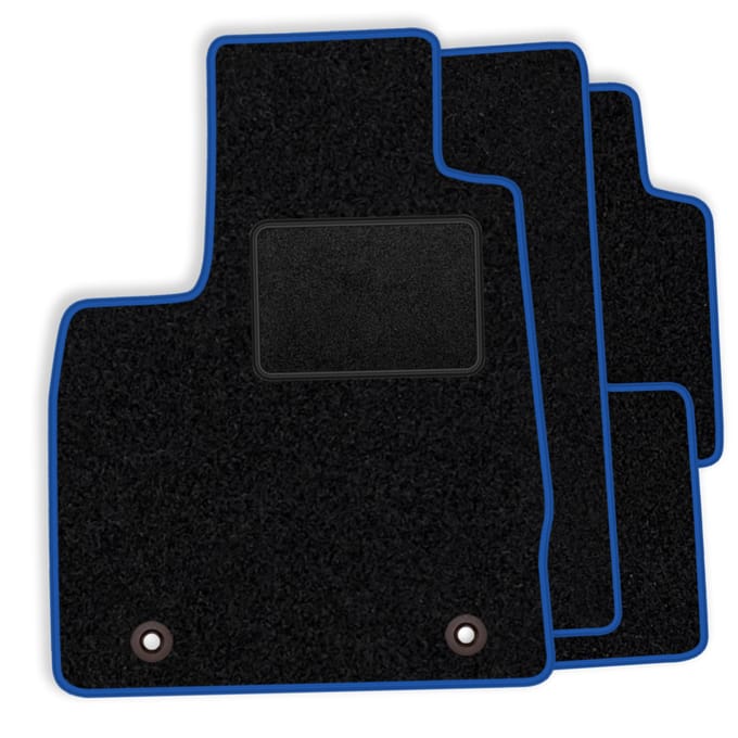 Set velours vloermatten geschikt voor BMW 1 serie E87 5d 2004-2011 - blauwe afwerking
