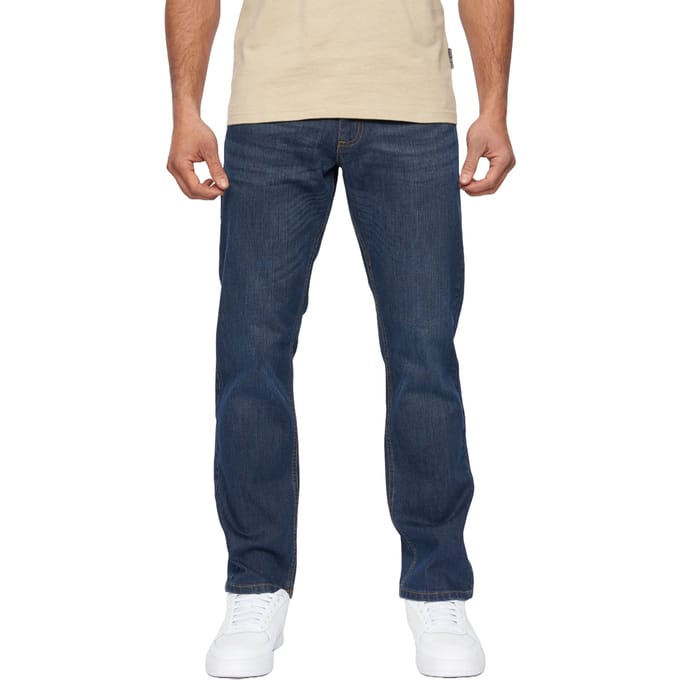 Duck and Cover Heren Hydras Straight Leg Jeans (Donkere wasbeurt)