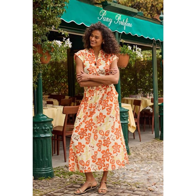 DIDI Dames Skirt Cava Orange Verano print maat 34
