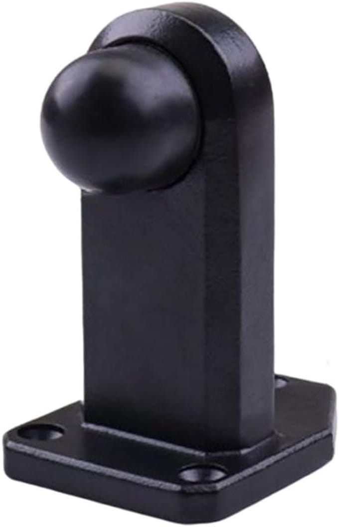 Deurstopper RVS - Deurvanger Rubber - Deuren Open Houden - Winddicht Ontwerp - Lang Model - Zwart
