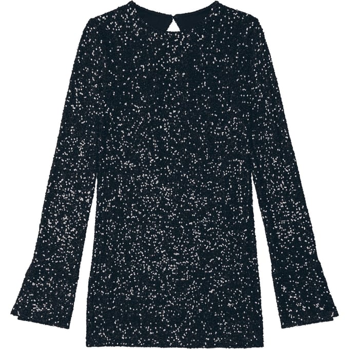 Mikuta The Black Sequin Dress Größe: M | Minikleider Outlet | Damen | Schwarz