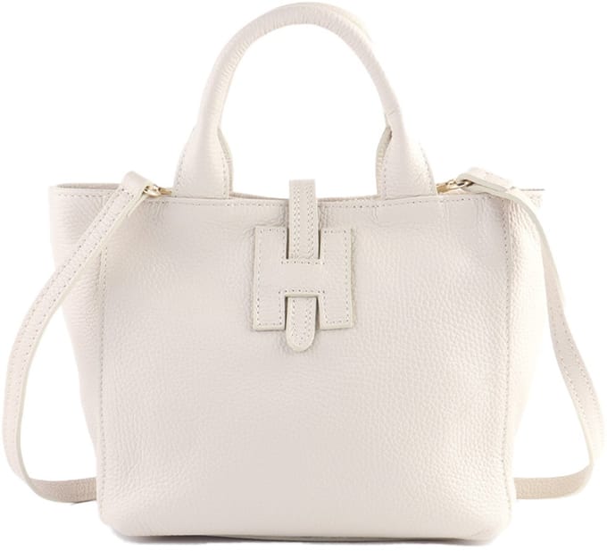Echt lederen handtas Kyra - Made in Italy - Beige