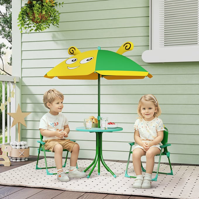 AIYAPLAY-Kindersitzgruppe-Stahl, Polyester-49,5L x 49,5B x 50H cm-Grün