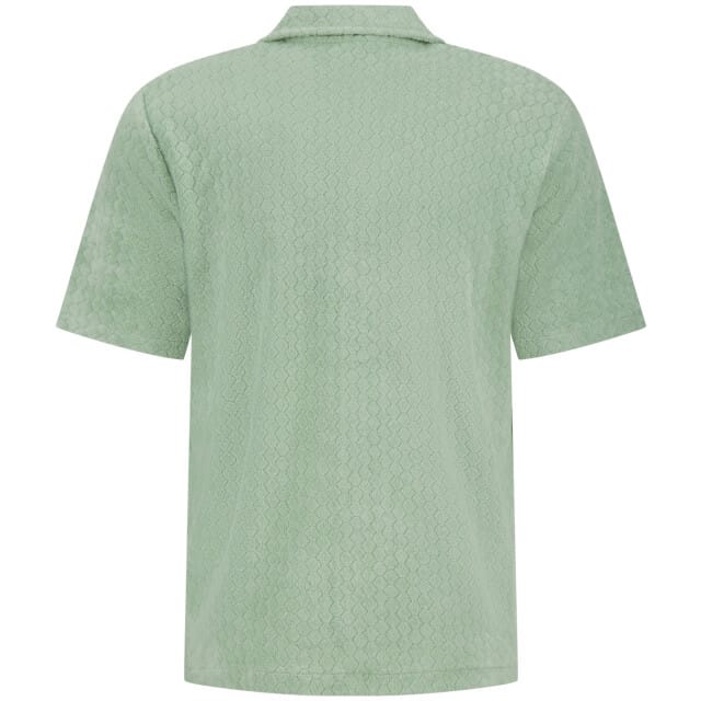 Lyle and Scott Honeycomb toweling shirt mint
