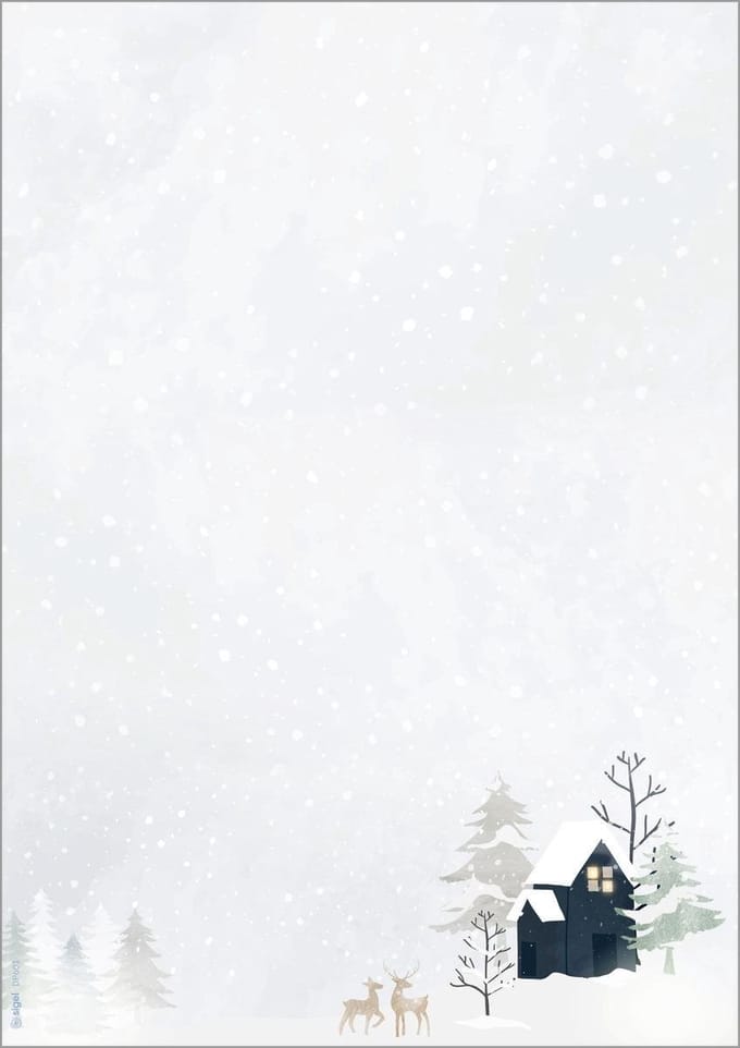 Kerst motief papier 'Knus Kerst Aquarel'