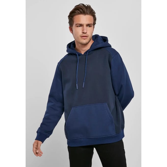 Urban Classics - 2Tone Raglan Hoodie/trui - S - Blauw
