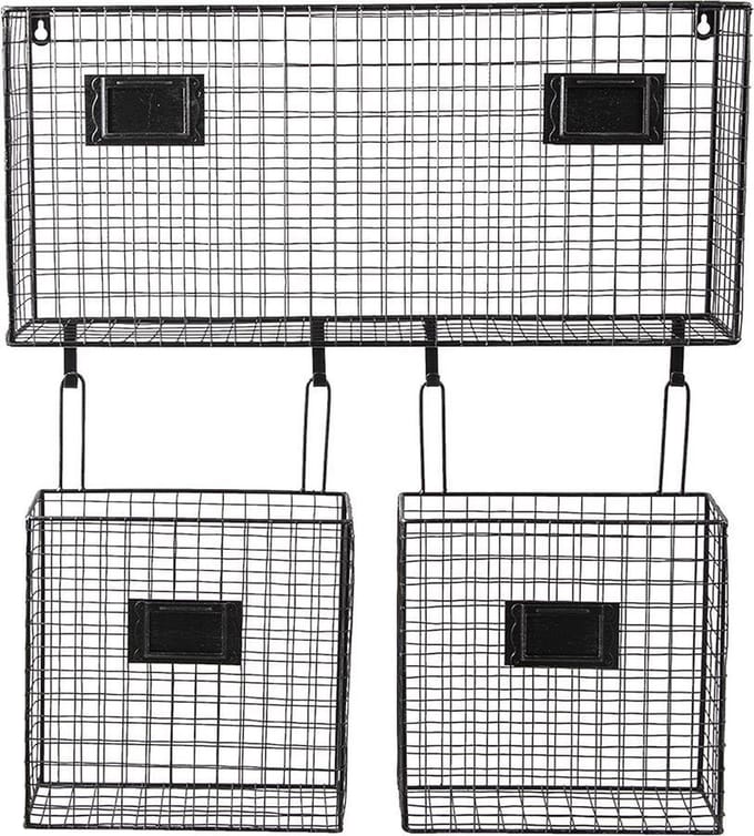 Clayre & Eef Wandrek 56x12x65 cm Zwart Metaal