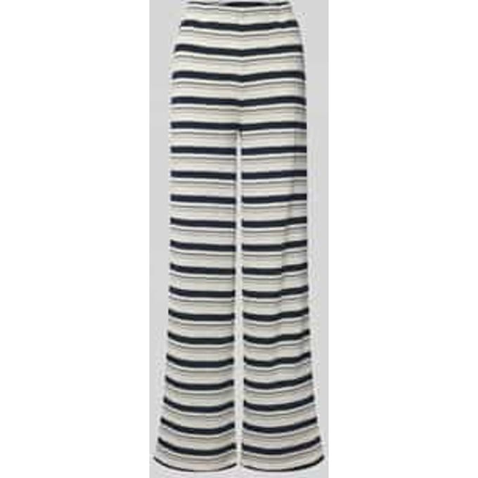 Flared stoffen broek met elastische band