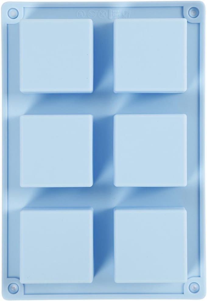 Siliconen vormen, H: 2,5 cm, L: 5 cm, B: 5 cm, 60 ml, 1 stuk