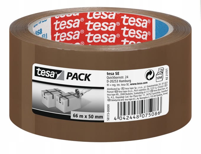 tesa 58173-00000-01 Plakband tesapack Bruin (l x b) 66 m x 50 mm 1 stuk(s)