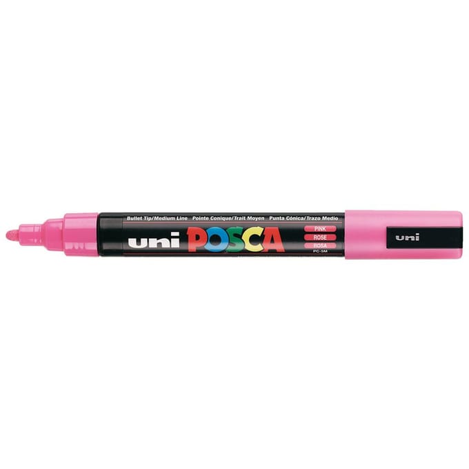 Posca marker met conische punt schrijfdikte medium roze