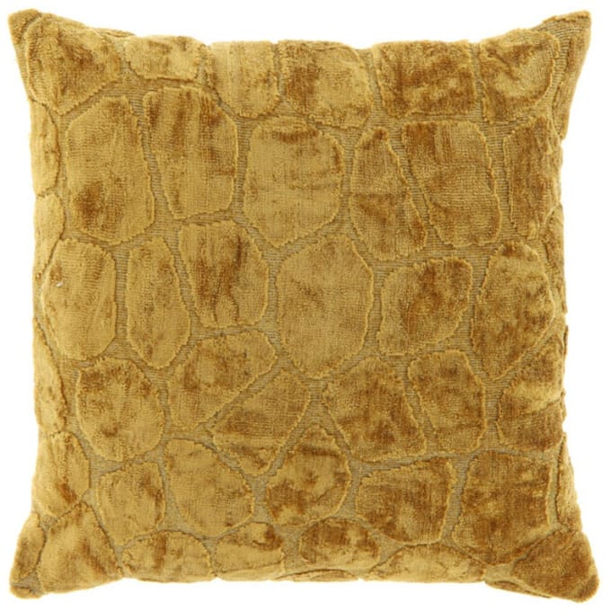 Unique Living Sierkussen Elina - Viscose - Geel - 45x45 cm (BxH)