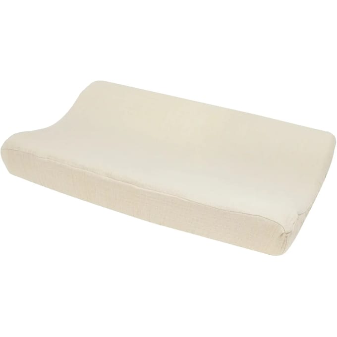 Meyco Baby Uni aankleedkussenhoes - pre-washed hydrofiel - soft sand - 50x70cm