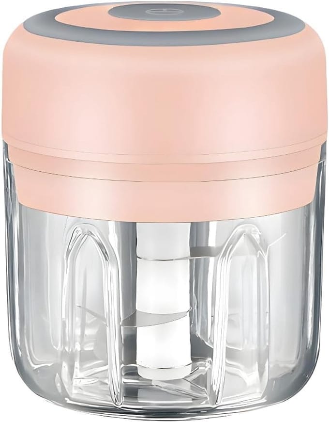 Ntech - Mini foodprocessor Roze - Foodprocessor - Groentesnijder 250ML - vegetable chopper USB oplaadbaar