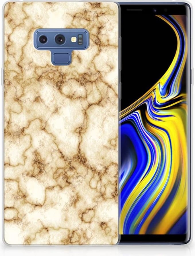 Samsung Galaxy Note 9 TPU Siliconen Hoesje Marmer Goud