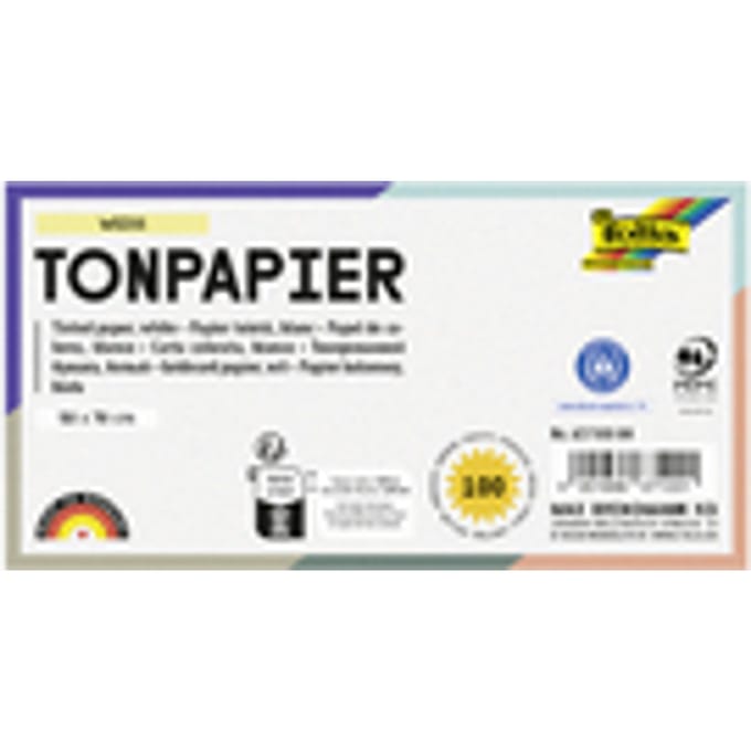 Tekenpapier Folia 50x70cm 130gram wit pak à 100 vel