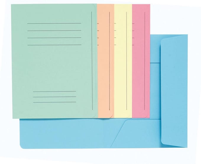 Exacompta SUPER 210 Pak van 50 dossiermappen met 3 kleppen. 24x32cm - Geassorteerd - 235000E