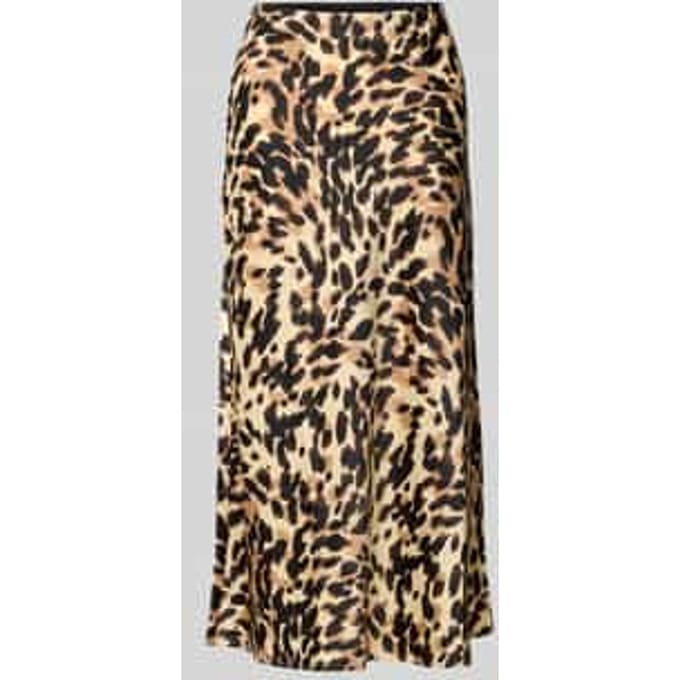 Nauwsluitende midirok met all-over print, model 'YASPELLA'