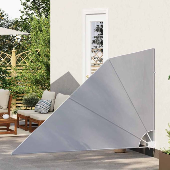 vidaXL - Balkonscherm - inklapbaar - 160x240 - cm - grijs