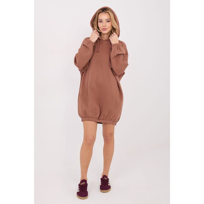 Cozy Motion Hoodie Dress - Cognac / Einheitsgröße